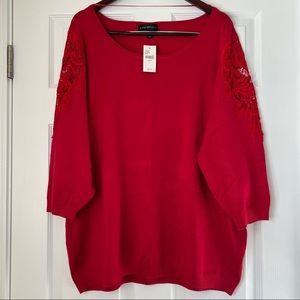 NEW! Lane Bryant Lace Applique Sweater